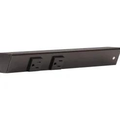 Hot Slim Angle Under Cabinet Outlet Power Strip | Black Finish Power Strips