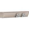 Online Slim Angle Under Cabinet Outlet Power Strip | Satin Nickel Finish Power Strips