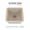 Square Quartz Composite Bar/Prep Sink Single Bowl Sinks|Undermount Sinks