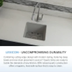 Square Quartz Composite Bar/Prep Sink Single Bowl Sinks|Undermount Sinks