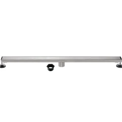 Online 72" Stainless Steel Linear Shower Drain with Tile Insert & Flat Grate in Brushed Nickel Shower Drains