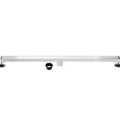 Discount 60" Stainless Steel Linear Shower Drain with Tile Insert & Flat Grate in Chrome Shower Drains