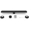 Best 28" Stainless Steel Linear Shower Drain with Tile Insert & Flat Grate in Matte Black Shower Drains