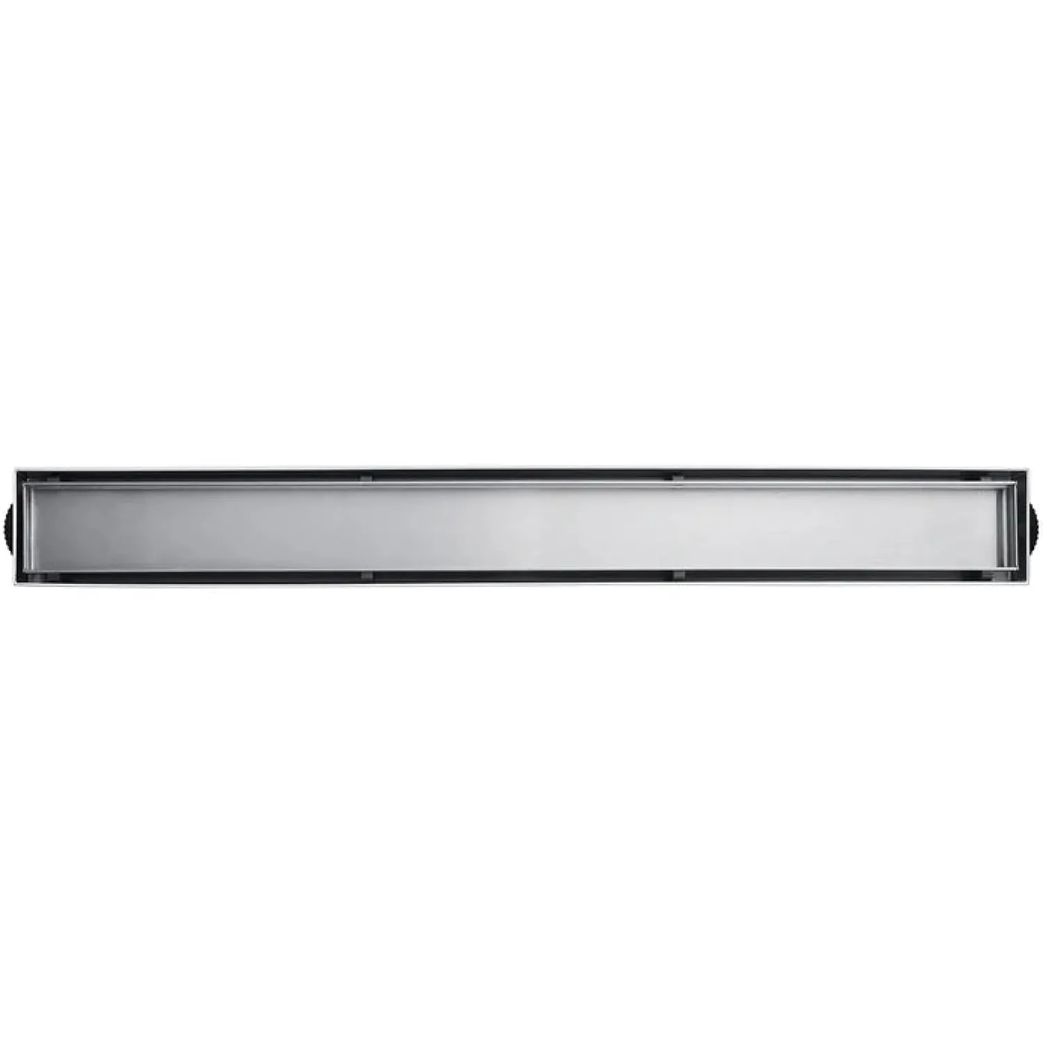 Hot 24" Stainless Steel Linear Shower Drain with Tile Insert & Flat Grate in Chrome Shower Drains