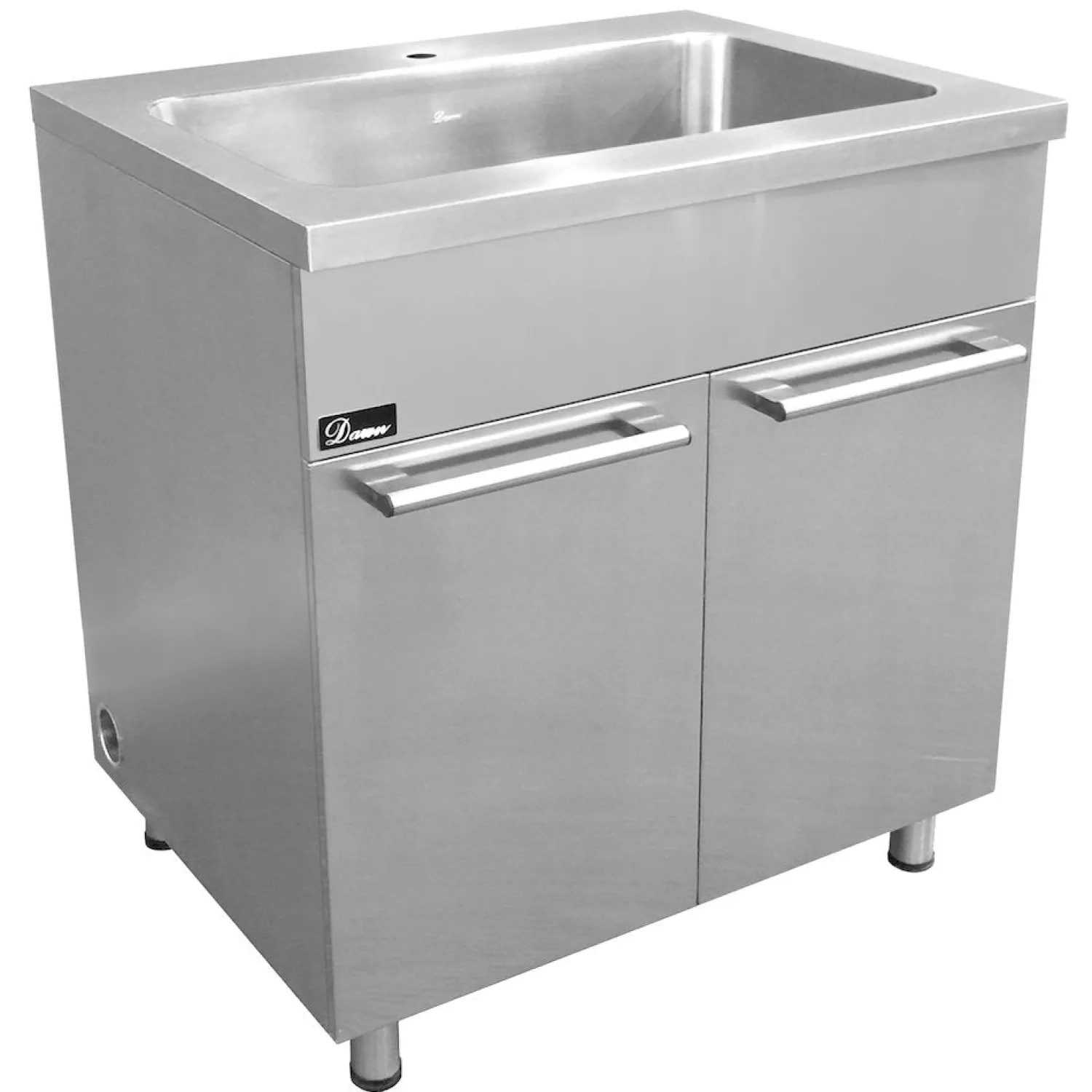 Stainless Steel 33" Sink Base Cabinet with Integral Sink Sink Base Cabinets|Laundry & Utility Sinks
