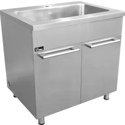 Discount Stainless Steel 36" Sink Base Cabinet with Integral Sink Sink Base Cabinets|Laundry & Utility Sinks