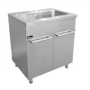 Clearance Stainless Steel 30" Sink Base Cabinet with Integral Sink Sink Base Cabinets|Laundry & Utility Sinks