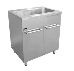 Clearance Stainless Steel 30" Sink Base Cabinet with Integral Sink Sink Base Cabinets|Laundry & Utility Sinks