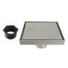 Outlet 6" Stainless Steel Square Shower Drain in Brushed Nickel Shower Drains