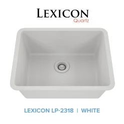 Standard Size Rectangle Quartz Composite Kitchen Sink Single Bowl Sinks|Undermount Sinks