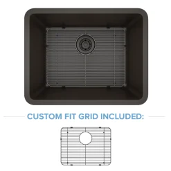 Standard Size Rectangle Quartz Composite Kitchen Sink Single Bowl Sinks|Undermount Sinks