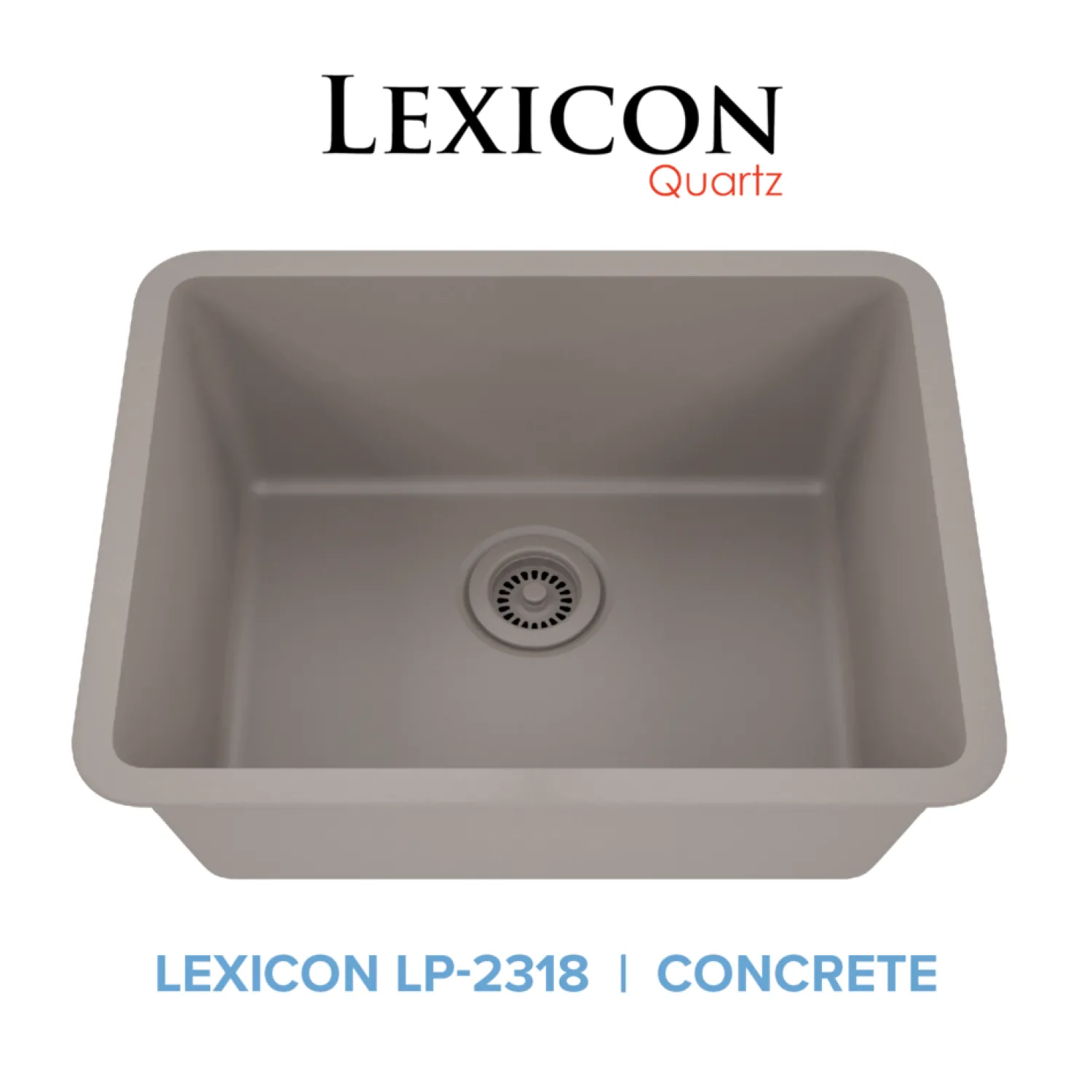 Standard Size Rectangle Quartz Composite Kitchen Sink Single Bowl Sinks|Undermount Sinks