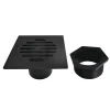 Best Symmetric 4" Brass Square Grid Shower Drain with Flange and Hair Trap Shower Drains