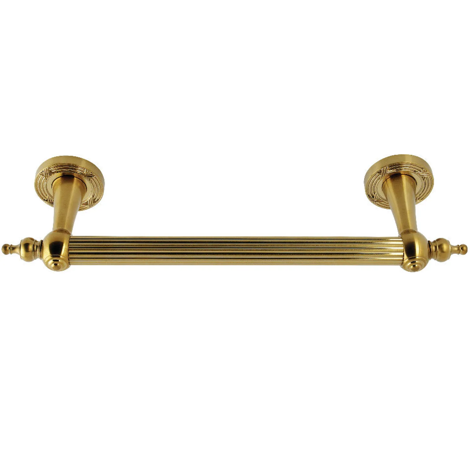Clearance Templeton 12" Brass Decorative Grab Bar in Brushed Brass Grab Bars