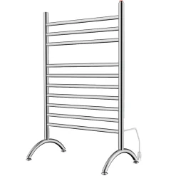 New Templeton Freestanding Plug-In Towel Warmer in Brushed Nickel Towel Warmers|Towel Warmers
