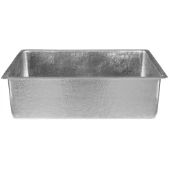 Hot 33" Terra Firma Single Bowl Thick Nickel Plated Undermount Sink Undermount Sinks