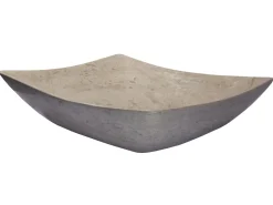 Sale Thin Lipped Deep Zen Sink in Polished Penny Grey Marble Above Counter / Vessel Sinks