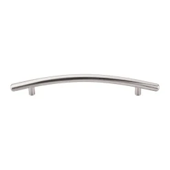 Outlet Curved Bar Pull Top Knobs|Brushed Nickel Hardware