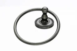Outlet Topknobs ED5APA Towel Ring with Beaded Detail in Antique Pewter Top Knobs|Towel Rings