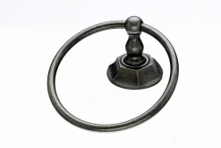 Sale Topknobs ED5APB Towel Ring with Hex Detail in Antique Pewter Top Knobs|Towel Rings