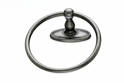 Outlet Topknobs ED5APC Towel Ring with Oval Backplate in Antique Pewter Top Knobs|Towel Rings