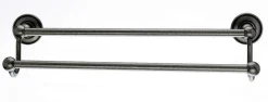 Topknobs ED7APD 18" Smooth Double Towel Bar in Antique Pewter Top Knobs|Towel Bars