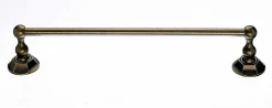 Best Topknobs ED6GBZB 18" Single Towel Bar with Hex Detail in German Bronze Top Knobs|Towel Bars