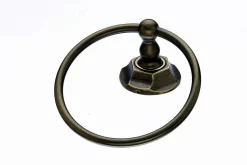 Online Topknobs ED5GBZB Towel Ring with Hex Detail in German Bronze Top Knobs|Towel Rings