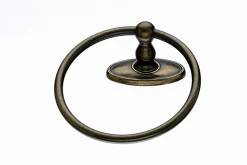 Clearance Topknobs ED5GBZC Towel Ring with Oval Backplate in German Bronze Top Knobs|Towel Rings