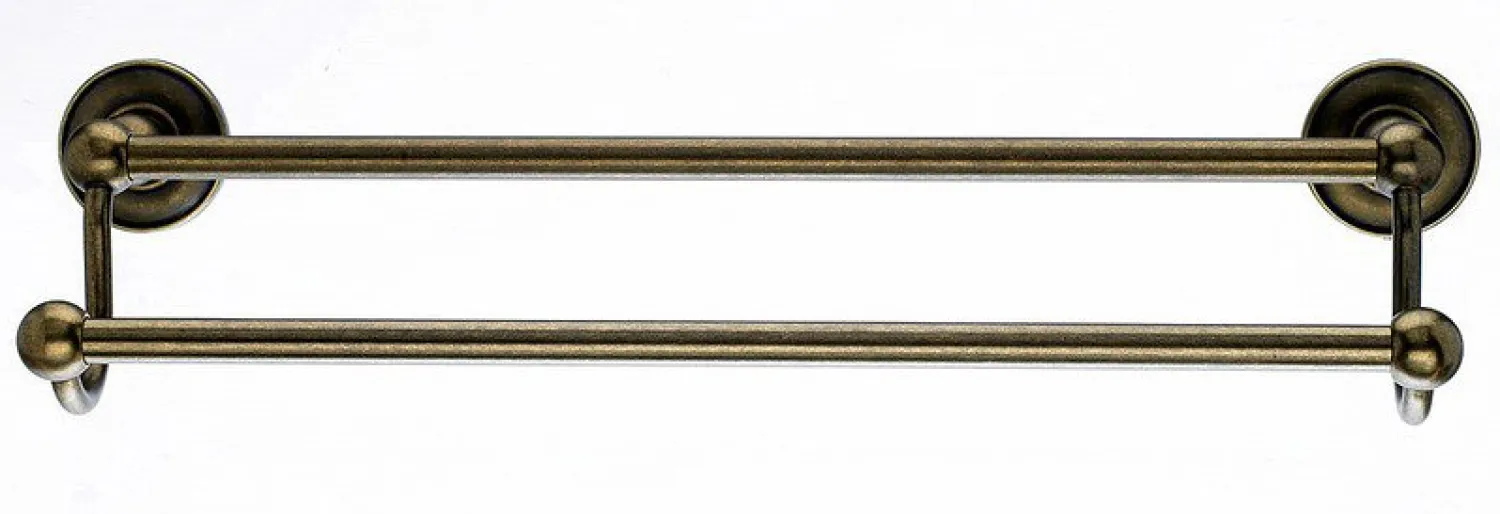 Hot Topknobs ED7GBZD 18" Smooth Double Towel Bar in German Bronze Top Knobs|Towel Bars