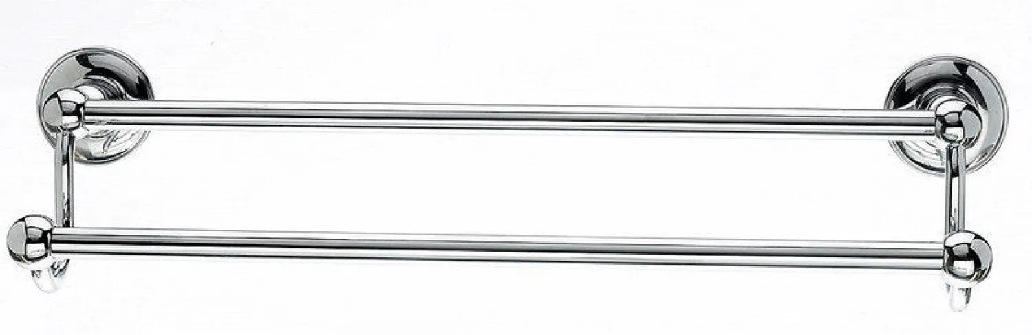 Clearance Topknobs ED7PCD 18" Smooth Double Towel Bar in Polished Chrome Top Knobs|Chrome Hardware