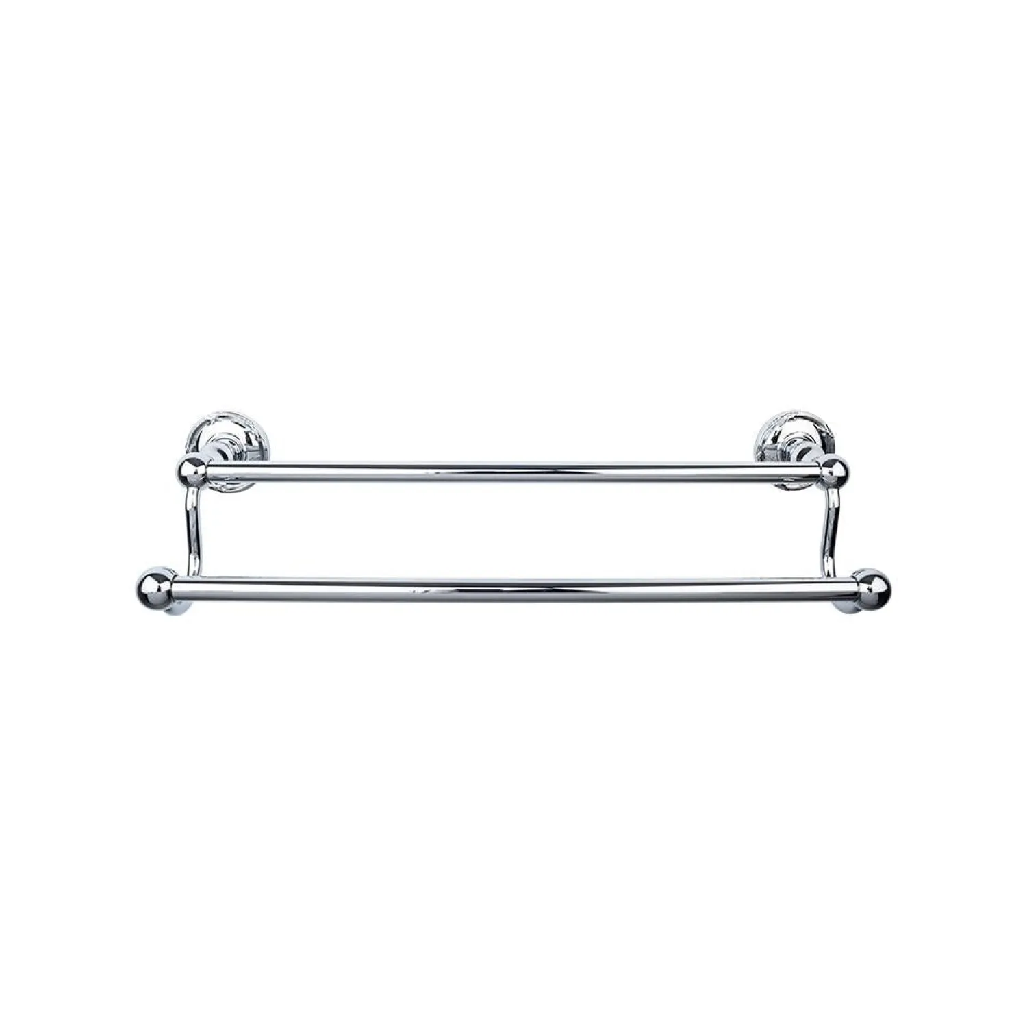 Sale Edwardian Double Bath Towel Bar - Ribbon Backplate Top Knobs|Towel Bars