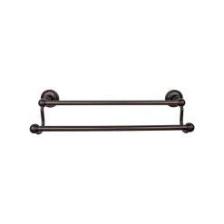 Sale Edwardian Double Bath Towel Bar - Ribbon Backplate Top Knobs|Towel Bars