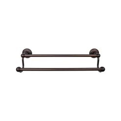 Clearance Edwardian Double Bath Towel Bar - Plain Backplate Top Knobs|Towel Bars