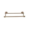 New Edwardian Double Bath Towel Bar - Beaded Backplate Top Knobs|Towel Bars