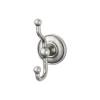 New Edwardian Double Robe Hook in Antique Pewter Top Knobs|Robe Hooks