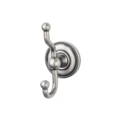 New Edwardian Double Robe Hook in Antique Pewter Top Knobs|Robe Hooks