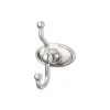 New Edwardian Double Robe Hook in Brushed Satin Nickel Top Knobs|Brushed Nickel Hardware