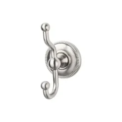 New Edwardian Double Robe Hook in Brushed Satin Nickel Top Knobs|Brushed Nickel Hardware