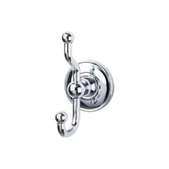 Discount Edwardian Double Robe Hook in Polished Chrome Top Knobs|Chrome Hardware