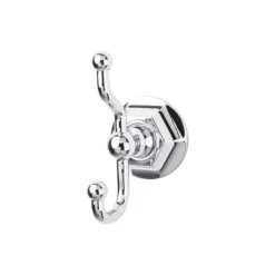 Discount Edwardian Double Robe Hook in Polished Chrome Top Knobs|Chrome Hardware