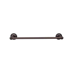 New Edwardian Single Bath Towel Bar - Ribbon Backplate Top Knobs|Towel Bars