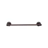 Edwardian Single Bath Towel Bar - Rope Backplate Top Knobs|Towel Bars