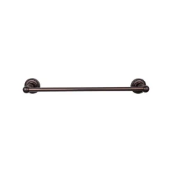 Edwardian Single Bath Towel Bar - Rope Backplate Top Knobs|Towel Bars