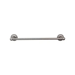 Edwardian Single Bath Towel Bar - Rope Backplate Top Knobs|Towel Bars