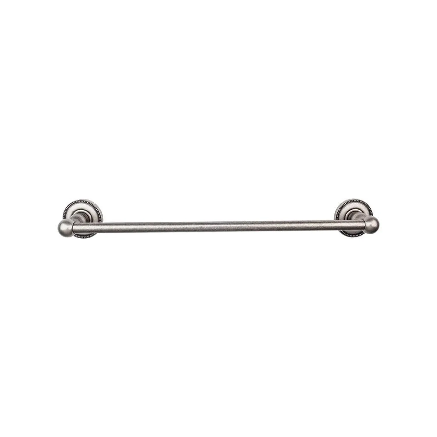 Outlet Edwardian Single Bath Towel Bar - Beaded Backplate Top Knobs|Towel Bars