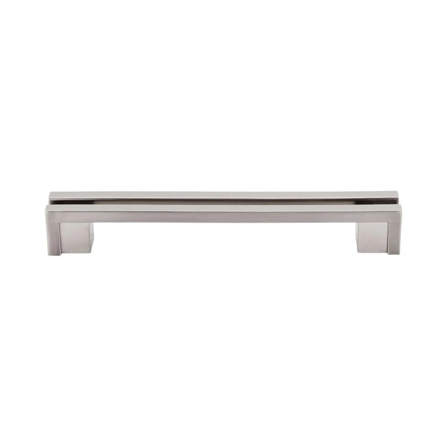 New Flat Rail Pull Top Knobs|Brushed Nickel Hardware