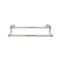 Clearance Hudson Double Bath Towel Bar Top Knobs|Brushed Nickel Hardware