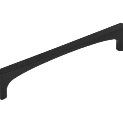 Riverside Pull in Flat Black Top Knobs|Black & Dark Hardware