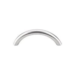 Clearance Solid Bowed Bar Pull in Brushed Stainless Steel Top Knobs|Pulls